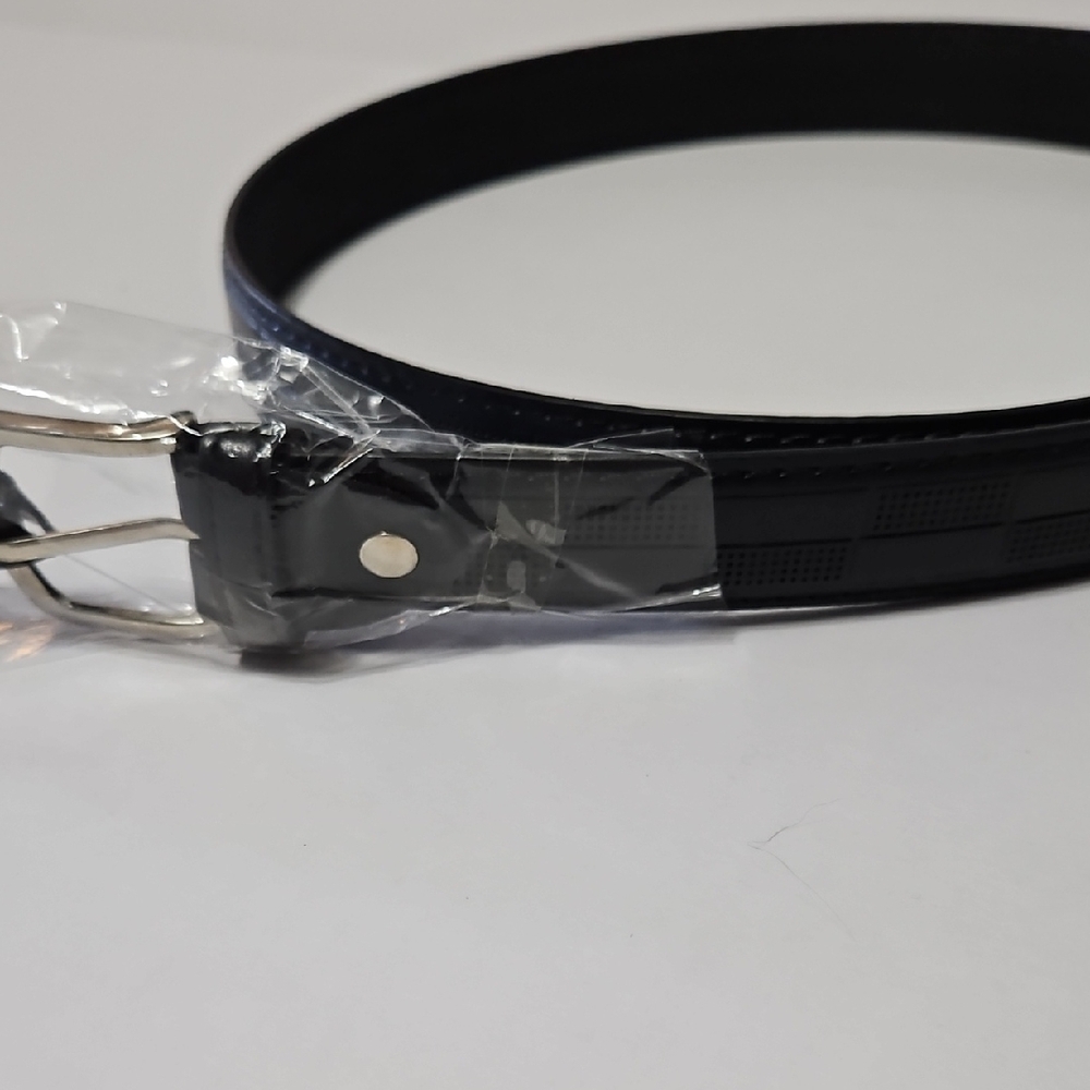 Men's Black Leather Belt Size M 34-36